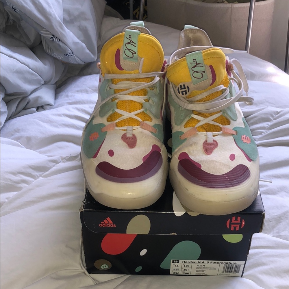 HARDEEN VOL.5 FUTURENATURA Basketball Shoes - Yellow/Mint/Purple